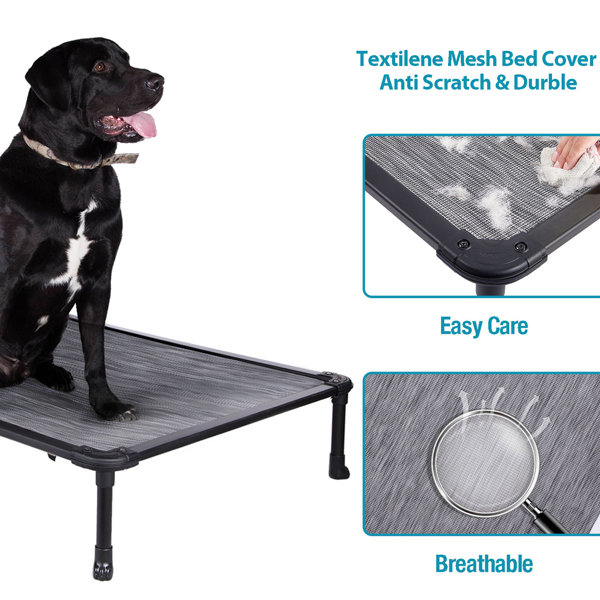 Tucker Murphy Pet Chew Proof Elevated Dog Bed Cooling Raised Pet Cot